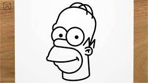 Cómo dibujar a HOMER SIMPSON paso a paso, fácil Y rápido - YouTube