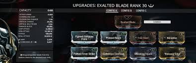 Warframe Build Guide Excalibur Keengamer Chromatic blade (together with the exalted blade build from above) is key for your high damage output and you do want to get up to at least 180% ability this is a very special build and only viable for the excalibur umbra version of the warframe. warframe build guide excalibur