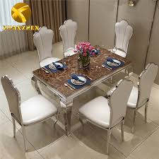 It has a traditional style that's at once casual and elegant. Restaurant Furniture Home Factory Dining Table Set Modern Metal Dining Tables With 6 Chairs For Sale Dt002 View Marble Dining Table Set Xuanzhen Product Details From Foshan Xuanzhen Furniture Co Ltd On