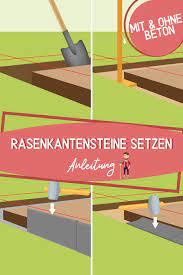 Rasenkantensteine verlegen ohne beton wenn sie auf die verwendung eines betonfundaments verzichten wollen wird auf eine mischung aus sand und kies gesetzt. Rasenkantensteine Setzen Rasenkantensteine Landschaftsbau Rasen