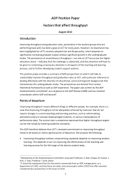Study the position and the employer. Adp Position Paper Factors That Affect Throughput