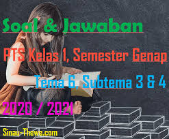 Berikut contohnya, berdasarkan tayangan belajar dari rumah baca juga: Soal Jawaban Pts Kelas 1 Tema 6 Subtema 3 4 Semester Genap 2020 2021 Sinau Thewe Com