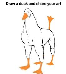People S Responses To The Draw A Duck Prompt Vintage Cartoon Drawing Meme Duck Drawing