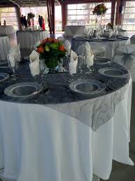 Ivory Table Cloth Grey Organza Overlay Ivory Napkin Black Napkins Table Cloth Table Decorations