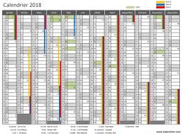 La reprise des cours a lieu le matin des jours indiqués. Calendrier 2018 A Imprimer Jours Feries Vacances Numeros De Semaine Bdm