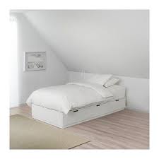 Nordli White Bed With Storage 90x200 Cm Ikea Bed Frame With Storage Single Bed Frame Single Beds With Storage