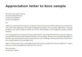 Appreciation Letter To Boss Sample Thank You Letter To Boss You can share/send these thank you notes to your boss via text/sms, email, facebook, whatsapp, im dear boss, thank you for not giving me food, instead teaching me how to hunt for it. appreciation letter to boss sample