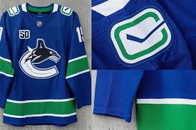 Vancouver canucks home blue authentic pro adidas nhl jersey. Canucks Unveil Quartet Of New Sweaters For 50th Anniversary Icethetics Co