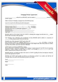 Mortgage Broker Agreement Mortgage Brokers Legal Forms Bank Loan