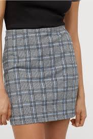 Black And White Checkered Skirt H M Short Jersey Skirt Light Blue Black Checked Ladies H M Us 2 Clueless Outfits Jersey Skirt Fashion