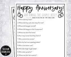 Whether you're married, dating, roommates, or living with an ex, we want to know your relationship questions so our relationship expert can answer them on air! Anniversary Games Who Knows The Couple Best Fun Etsy In 2021 Anniversary Party Games Wedding Anniversary Party Games Anniversary Games
