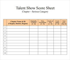 Check spelling or type a new query. Free 9 Sample Talent Show Score Sheet Templates In Pdf Ms Word Pages