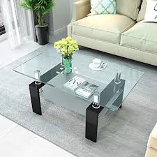 From artistic visions to clean, modern edges, we've compiled a inspiring list of 15 contemporary coffee table. Buy Dklgg Rectangle Glass Coffee Table Modern Center Side Coffee Table With Lower Shelf Black Wooden Legs Suit For Living Room Black Online In Turkey B08dv2jpt3