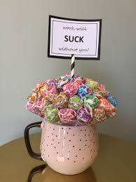 As long as you plan and pick it up on time, put an appropriate amount of money on it, and write a note, it's a super useful gift. Cute Gift For Coworkers Leaving Goingawaygift Coworker Lollipopbouquet Cutegifts Du Diy Holiday Gifts Student Christmas Gifts Diy Teacher Christmas Gifts