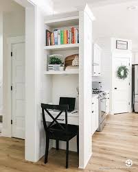 Is there an after desk in the kitchen? 23 Kitchen Desk Ideas How To Organize Kitchen Desk Design Ideas Kitchen Desks Kitchen Desk Areas Built In Desk