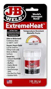 J B Weld 37901 2 Pack 3 Oz Extreme Heat Temperature Resistant Metallic Paste Amazon Com Industrial Scientific