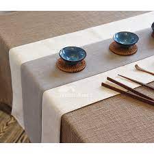 Table runners are a great finishing touch to a beautifully set dining table. Modern Table Runner Green Red Gray White Dinning Room Blending