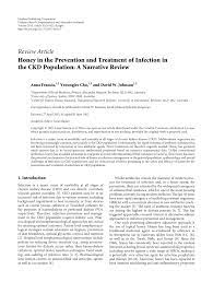 Pdf Honey In The Prevention And Treatment Of Infection In The Ckd Population A Narrative Review
