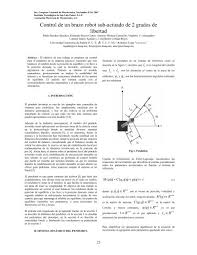 Desafios matematicos quinto grado contestado. Control De Un Brazo Robot Sub Actuado De 2 Grados De Libertad