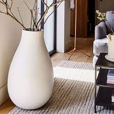 Oversized Pure White Ceramic Collection In 2022 Floor Vase Decor Oversized Floor Vases Large Floor Vase