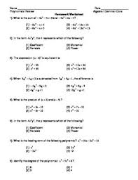 Algebra 1 regents exam topics explained:summary1 algebra 1 regents exam topics explained in the algebra 1 regents, we usually are asked to identify equivalent expressions or functions. Algebra I Common Core Regents Review Polynomials Homework Worksheet Free