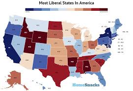 Most Liberal States In America Map States In America North America Best Places To Live