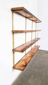 wall mounted shelving unit 4 shelf modern etsy shelves desk bookcase combo