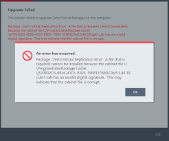 Second problem (this is the tricky one)is now the m39 file is corrupted.hmmmm. Error During Upgrade Of Zerto Virtual Manager From V5 0 To 5 5 U4 Baking Clouds