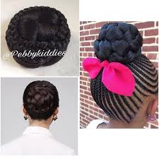 Knotless box braids are the new trending hairstyle Detachable Bun Available It Can Be Use To Pack Your Children S Natural Hair For Shuku Ghana Weaving Or Gel Pack Packing Gel Styles Gel Hair Style Gel Styles