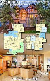 Plan 85264ms Lodge Style House Plan With Attached Guest House In 2021 Lodge Style House Plans House Blueprints Lodge Style Home
