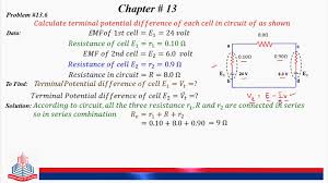 .while potential difference requires two points. 13 6 Calculate Terminal Potential Difference Of Each Cell In Circuit Video Dailymotion