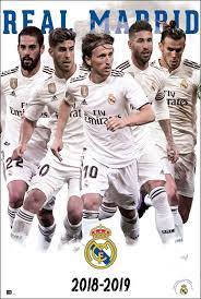 Real madrid club de fútbol. Real Madrid Poster Mannschaft Saison 2018 19 Real Madrid Madrid Poster