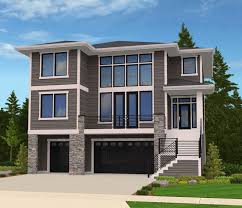 Plan 85102ms Modern House Plan For Front Sloping Lot Modern House Plans Modern Contemporary House Plans Contemporary House Plans