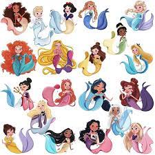 Who S Your Favorite All Sticker Packs Have Been Restocked Including Glitter Varia Disney Princesses As Mermaids Cute Disney Drawings Disney Princess Drawings