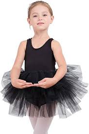 Girls Camisole Dance Tutu Leotard With Fluffy 4 Layers Skirt Tutu Dress For Dance Gymnastics And Ballet Black Dance Tutus Layered Skirt Tutu Dress