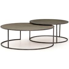 Shagreen Nesting Coffee Table Brass In 2020 Nesting Coffee Tables Coffee Table Coffee Table Setting