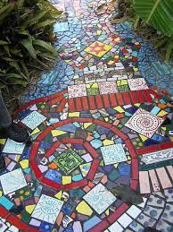 Tile Path Mosaic Garden Path Mosaic Garden Diy Mosaic Garden