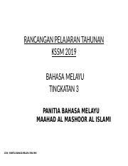 Rbt tingkatan 3 2019 mekatronik. Rpt Bahasa Melayu Tingkatan 3 2019 San Kalop