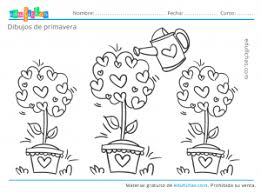 Dibujos para imprimir y pintar de niños jugando en medio a la naturaleza. Dibujos De Primavera Para Colorear Descarga Gratis Pdf Con Ibujos