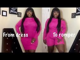 If you can do neat and straight tight stitches, i would. Diy Old Sweater Dress Into A Romper In 10 Minutes No Sewing Machine Just Needle Thread Scissors Youtube
