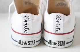 Schon vor vielen jahrzehnten schenkte man der braut für die aussteuer handtücher und bettwäsche, die mit den namen des. Converse All Star Classic Canvas Sneakers Bride Wedding Personalized Shoes White Glitter Shoe Co We Glitter Wedding Shoes Wedding Shoes Personalized Shoes