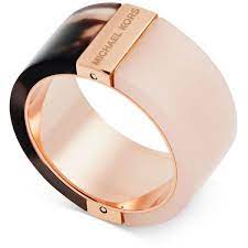Michael kors rose gold wonderlust open pave' wavy layer ring size 8 mkj6640 $95. Michael Kors Rose Color Blocked Rings Michael Kors Ring Michael Kors Rose Michael Kors Jewelry