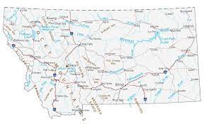 Montana Map With Cities And Rivers Map Of Montana Cities And Roads Gis Geography