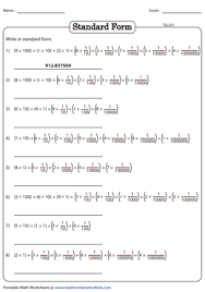 Some of the worksheets displayed are expanded notation work, aims practice work expanded notation third. Decimals In Standard And Expanded Form Worksheets
