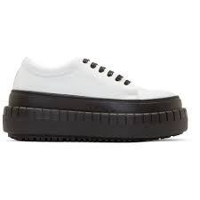 Black And White Platform Sneakers Acne Studios Black And White Saddy Platform Sneakers 740 Bam Liked On Polyvore Featuring Sh With Images Platform Sneakers White Platform Shoes Black And White Trainers