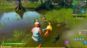 Fortnite Trouver Le Nain De Jardin Cache Entre La Scierie Logjam La Cabane En Bois Et L Arbre Millenium