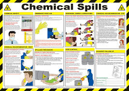 Chemical Spills Safety Poster Laminated 59cm X 42cm Health Safety Safety Posters Health Safety Poster