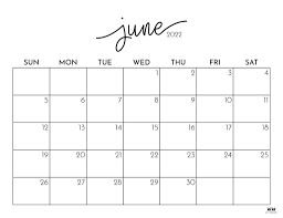 june 2022 calendars 25 free printables printabulls