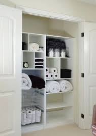 There is also a combination with the door storage below and open the shelf above to provide more flexible options. Overall Style Of The Closet Modern Bathroom Cabinets Linen Closet Design Bathroom Linen Closet
