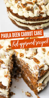 Mix icing ingredients together and spread on cooled cake. Paula Deen Carrot Cake In 2021 Carrot Cake Recipe Easy Carrot Cake Recipe Carrot Cake Recipe With Baby Food